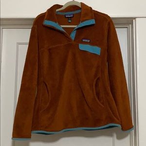 Patagonia Women’s T-Snap Fuzzy pullover.